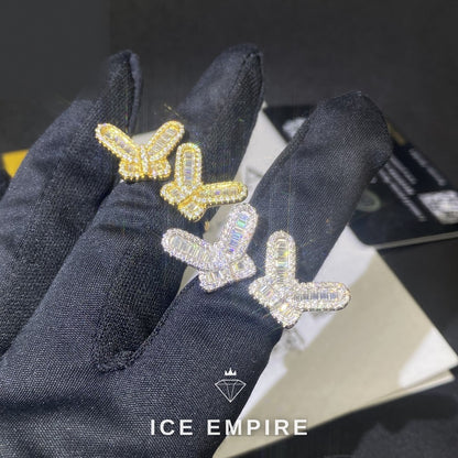 Iced Out Baguette 925 Silver Moissanite Ring