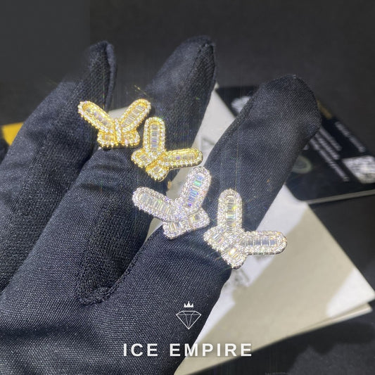 Iced Out Baguette 925 Silver Moissanite Ring