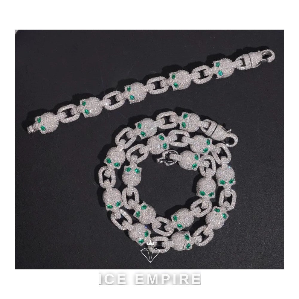 Iced Out 925 Silver Moissanite Cuban Chain
