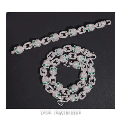 Iced Out 925 Silver Moissanite Cuban Chain