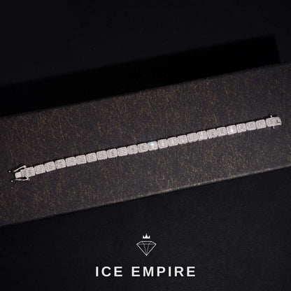 Iced Out Baguette Rose Gold Plated Moissanite Cuban Chain