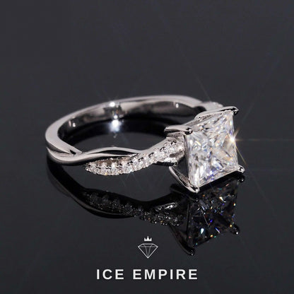 Iced Out Gold Plated Moissanite Wedding Band