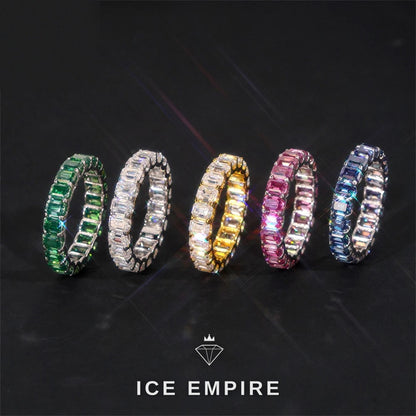 Iced Out 925 Silver Moissanite Ring