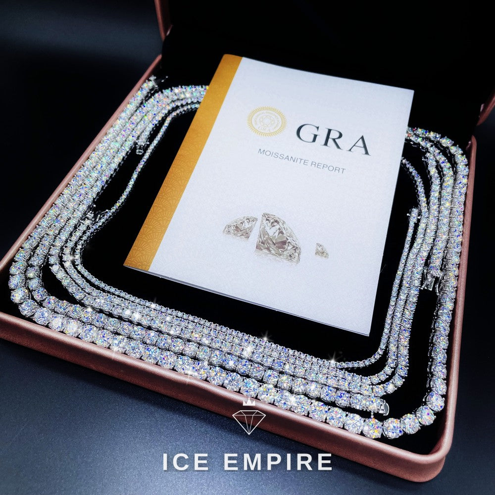 Iced Out Rose Gold Plated Moissanite Cuban Chain