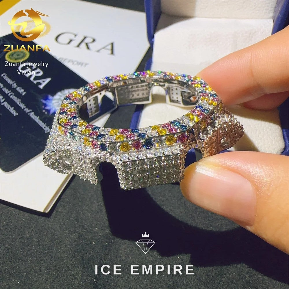 Iced Out 925 Silver Moissanite Watch