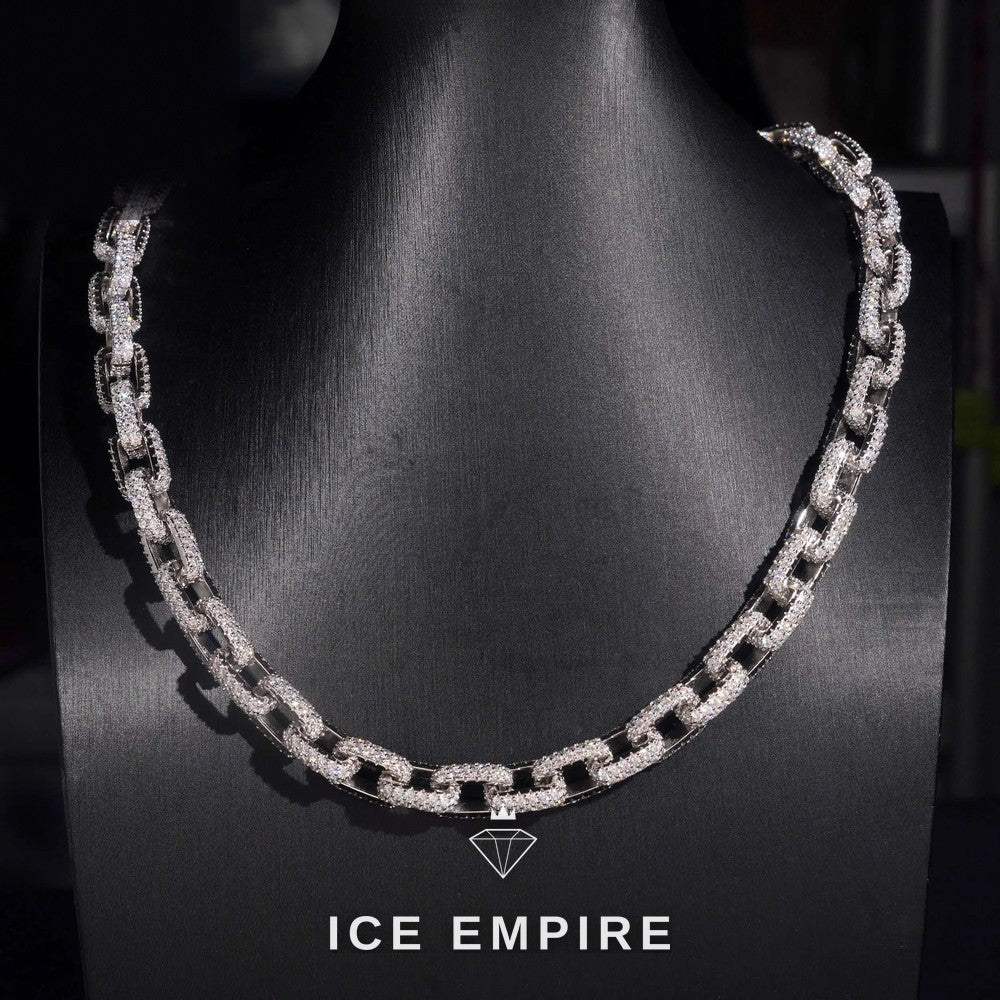 Iced Out Rose Gold Plated Moissanite Cuban Chain