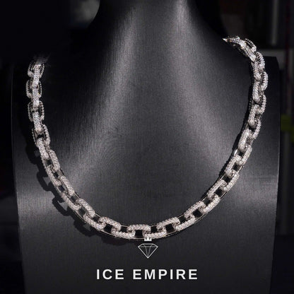 Iced Out Rose Gold Plated Moissanite Cuban Chain