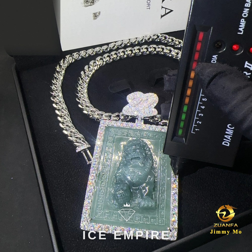Iced Out 925 Silver Moissanite Pendant