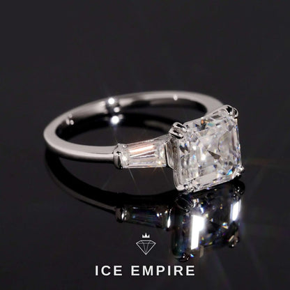 Iced Out 18K Gold Moissanite Wedding Band