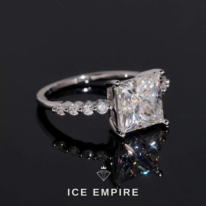 Iced Out Gold Plated Moissanite Wedding Band