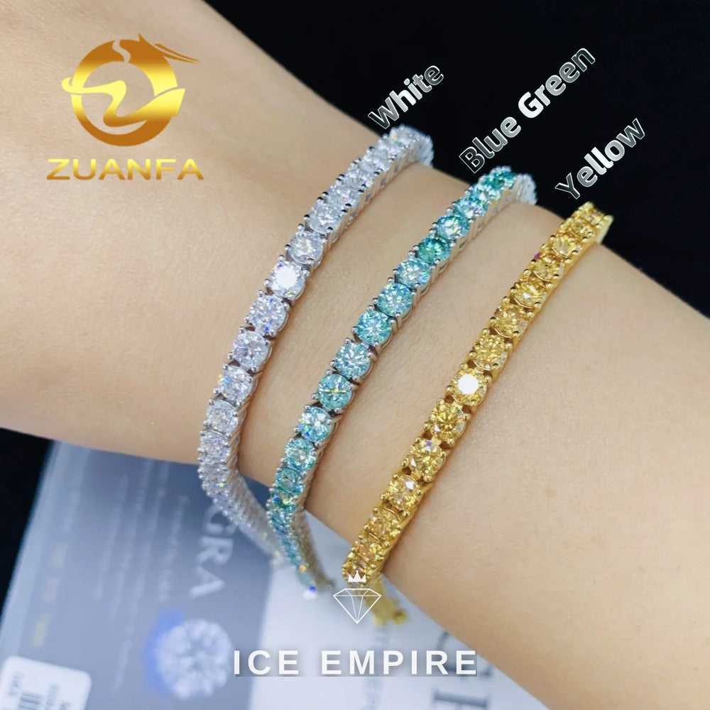 Iced Out Rose Gold Plated Moissanite Cuban Chain