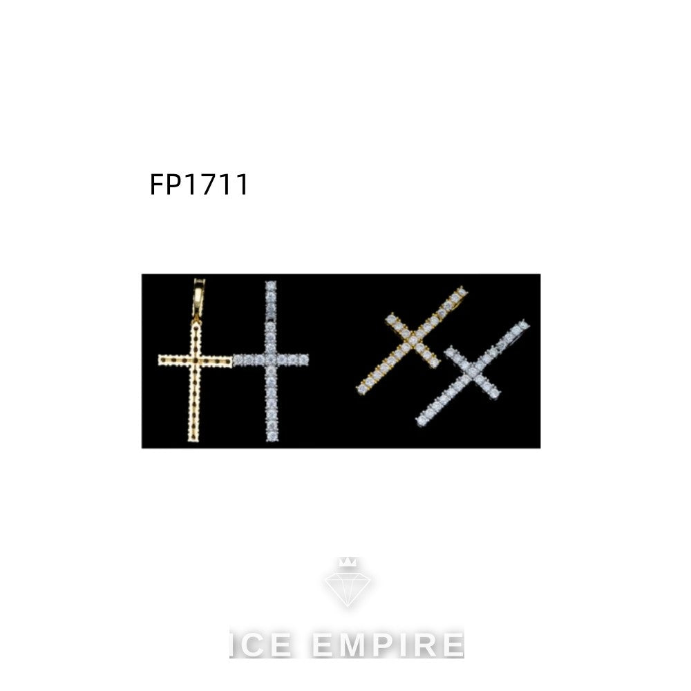 Iced Out Baguette Rose Gold Plated Pendant