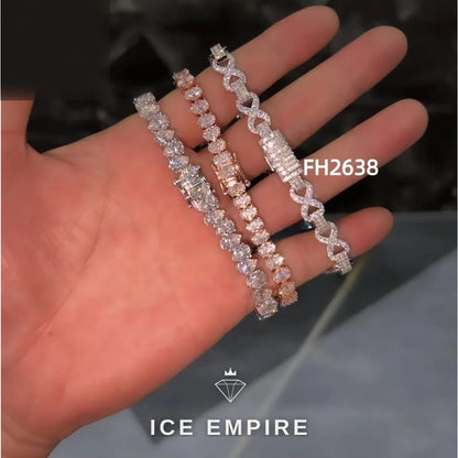 Iced Out 925 Silver Moissanite Tennis Chain