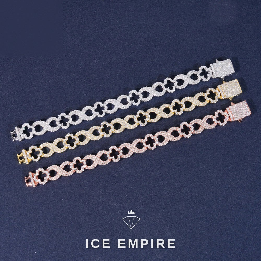 Iced Out Rose Gold Plated Moissanite Cuban Chain
