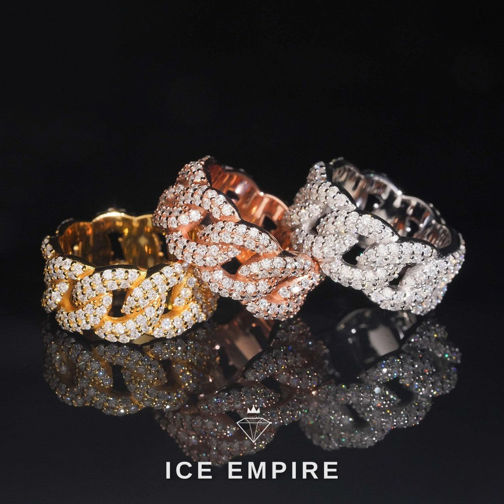Iced Out Rose Gold Plated Moissanite Cuban Chain