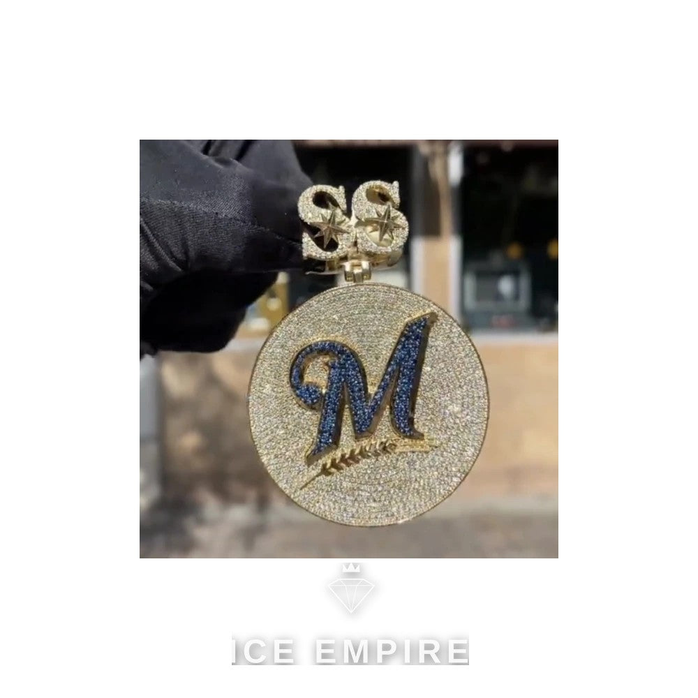 Iced Out Rose Gold Plated Moissanite Pendant