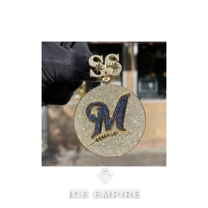 Iced Out Rose Gold Plated Moissanite Pendant