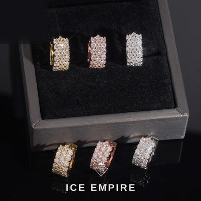 Iced Out 925 Silver Moissanite Stud Earrings