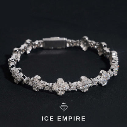 Iced Out Cross Rose Gold Plated Moissanite Cuban Chain