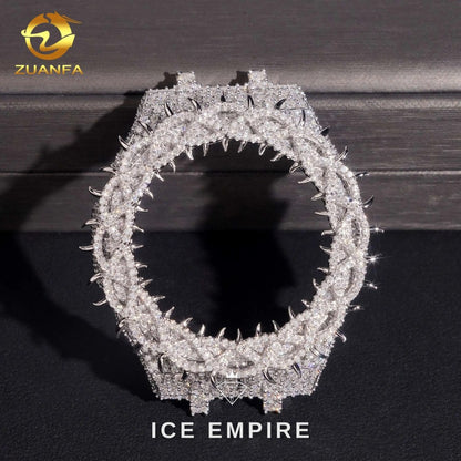 Iced Out 925 Silver Moissanite Watch