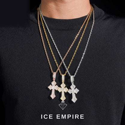Iced Out Baguette Gold Plated Moissanite Pendant
