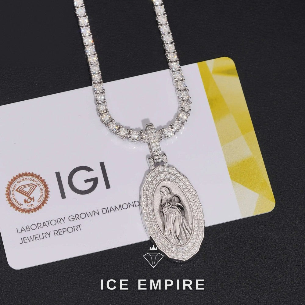 Iced Out Gold Plated Lab Grown Diamond Pendant