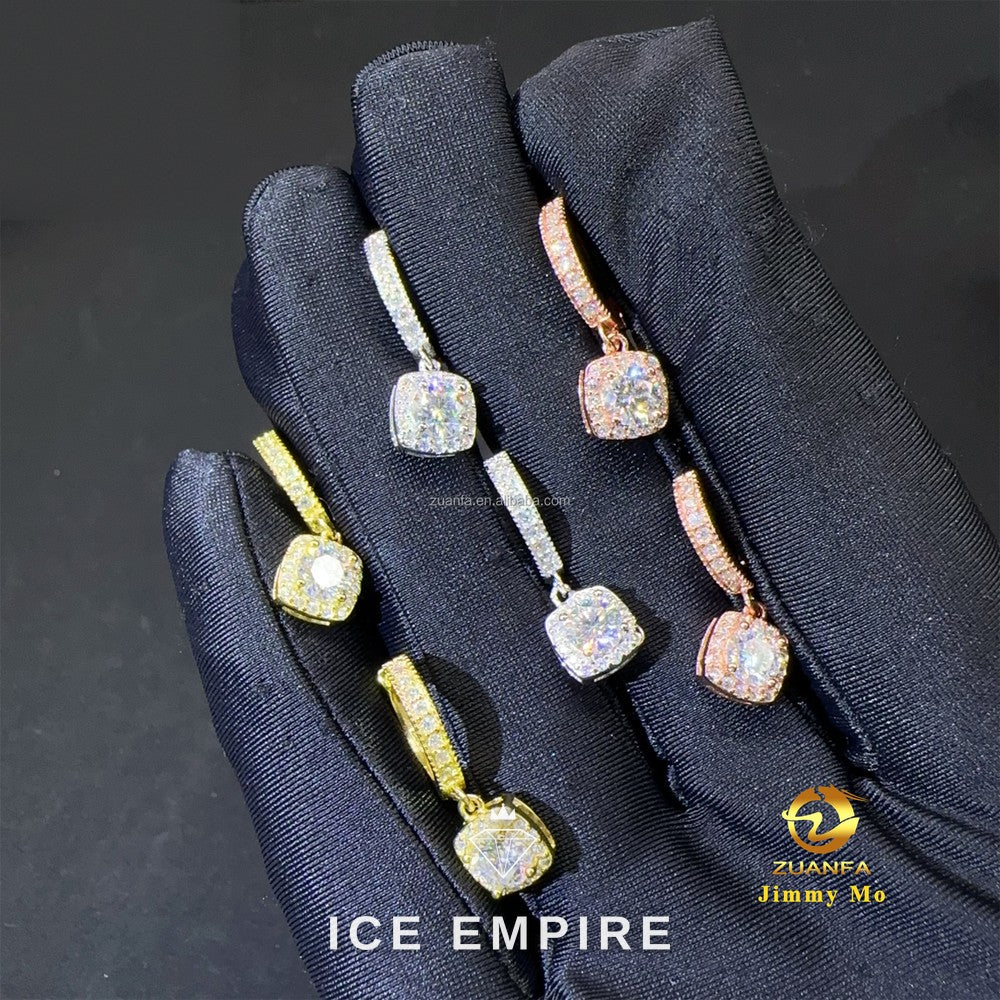Iced Out Gold Plated Moissanite Earrings