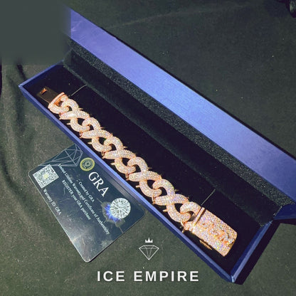 Iced Out 925 Silver Moissanite Cuban Chain