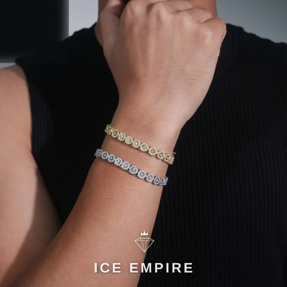 Iced Out Gold Plated Moissanite Bracelet