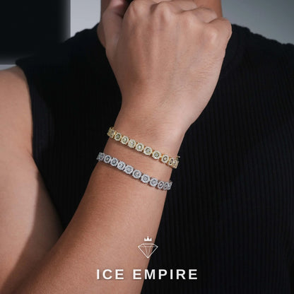 Iced Out Gold Plated Moissanite Bracelet