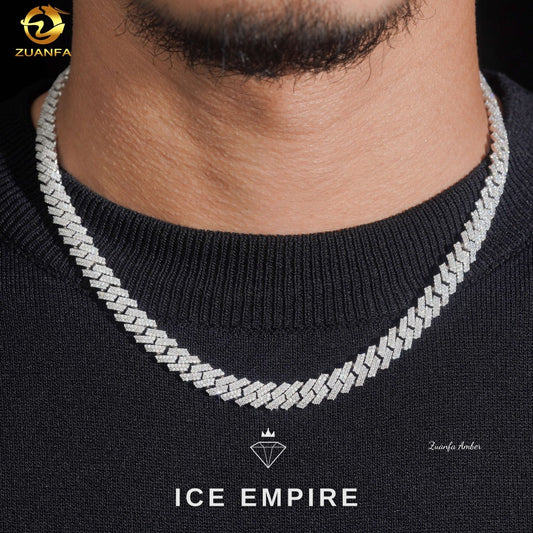 Iced Out 14K Gold Lab Grown Diamond Cuban Chain