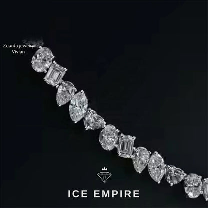 Iced Out Rose Gold Plated Moissanite Cuban Chain