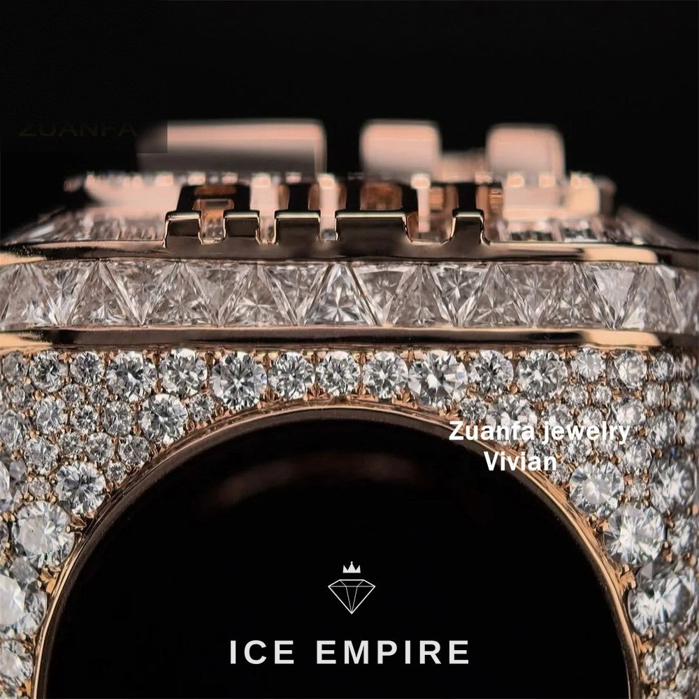 Iced Out 925 Silver Moissanite Ring