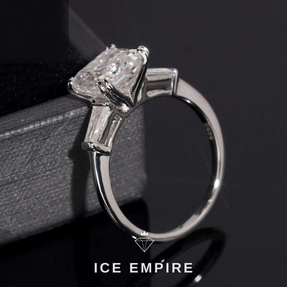 Iced Out 18K Gold Moissanite Wedding Band