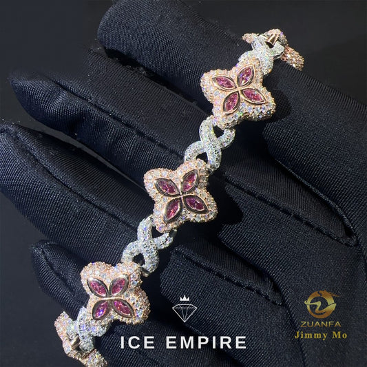 Iced Out 925 Silver Moissanite Cuban Chain