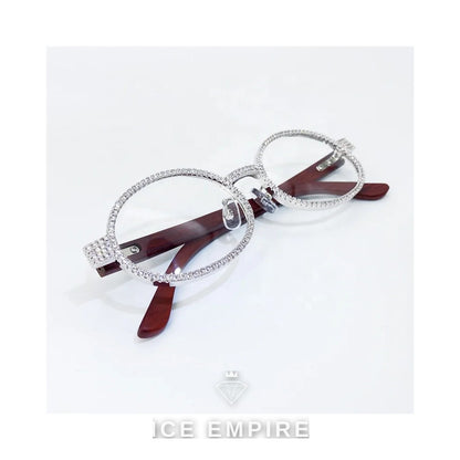 Iced Out 925 Silver Moissanite Glasses