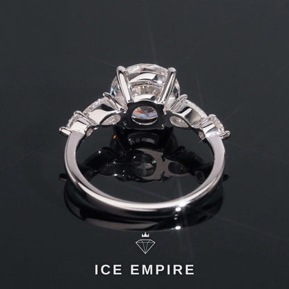 Iced Out 18K Gold Moissanite Wedding Band