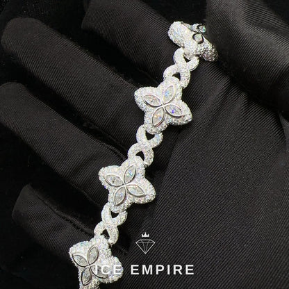 Iced Out 925 Silver Moissanite Cuban Chain