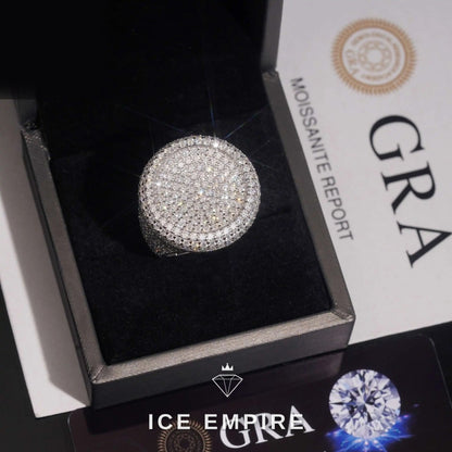 Iced Out 925 Silver Moissanite Ring