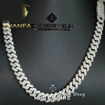 Iced Out Rose Gold Plated Moissanite Cuban Chain