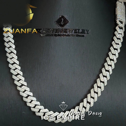 Iced Out Rose Gold Plated Moissanite Cuban Chain
