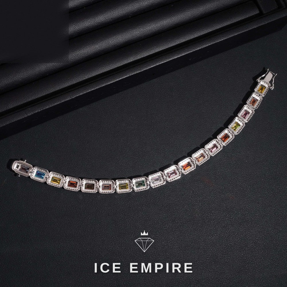 Iced Out Rose Gold Plated Moissanite Tennis Bracelet