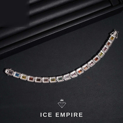 Iced Out Rose Gold Plated Moissanite Tennis Bracelet