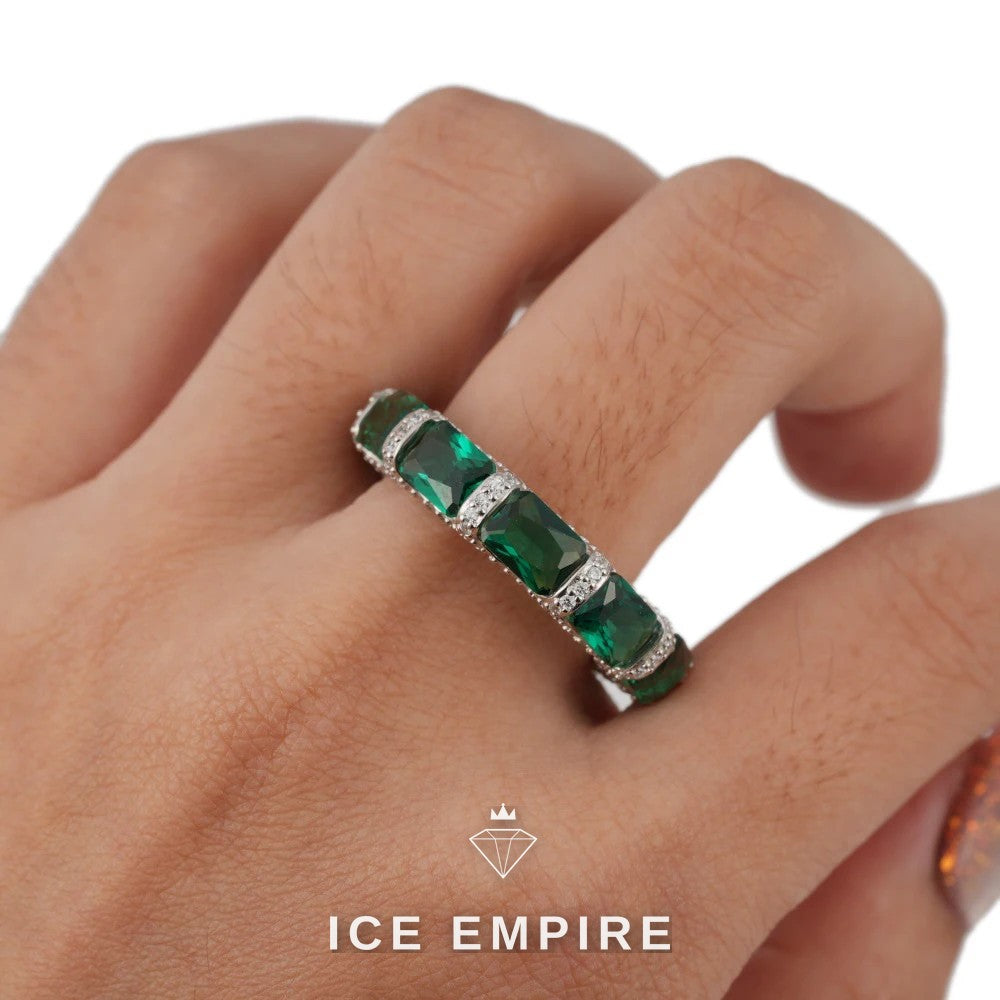 Iced Out 925 Silver Lab Grown Diamond Engagement Ring