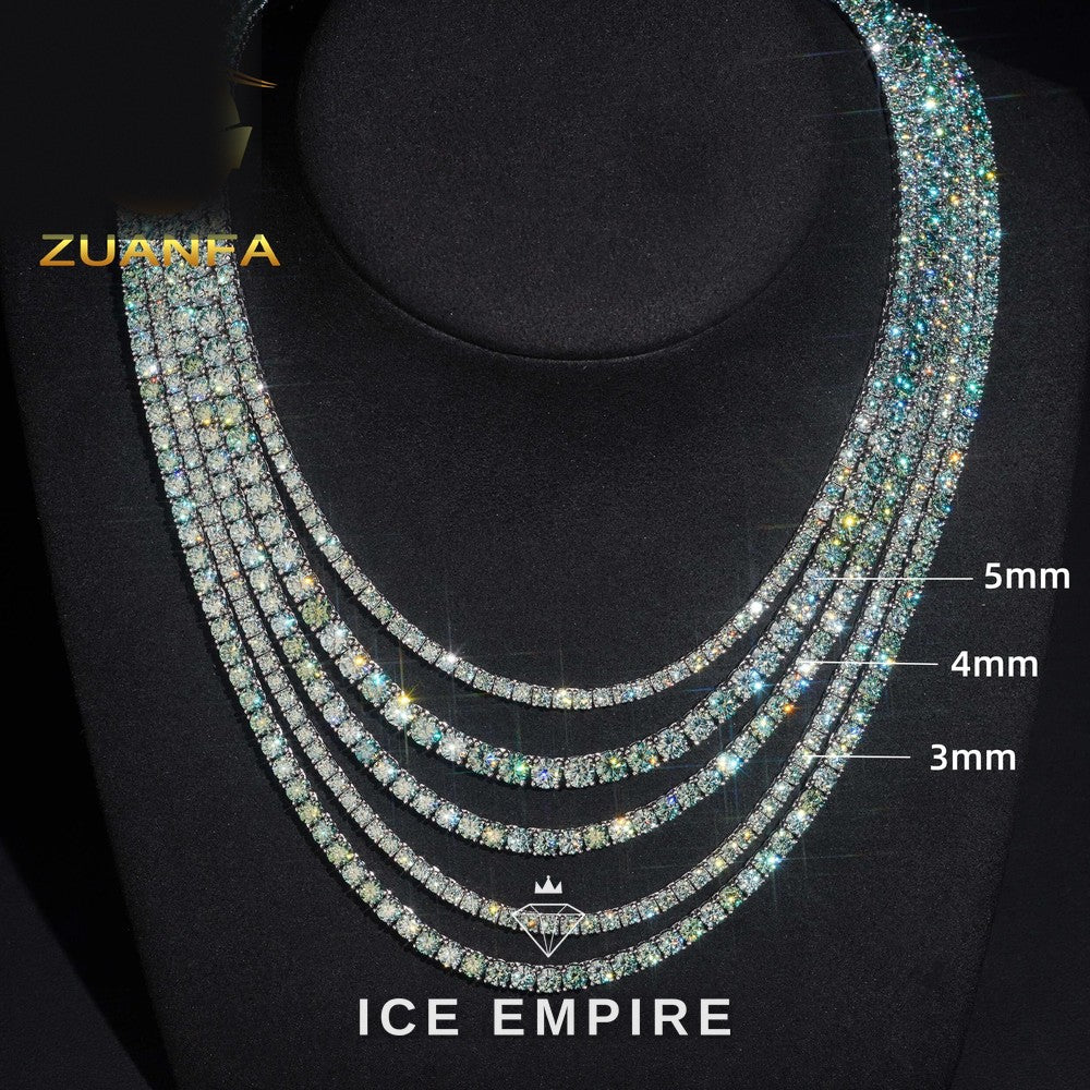 Iced Out Rose Gold Plated Moissanite Cuban Chain