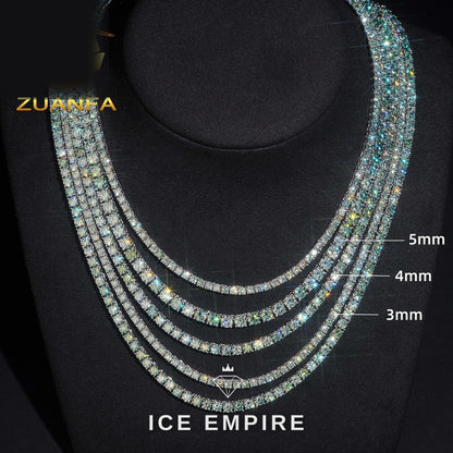 Iced Out Rose Gold Plated Moissanite Cuban Chain