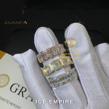 Iced Out Baguette Gold Plated Moissanite Ring