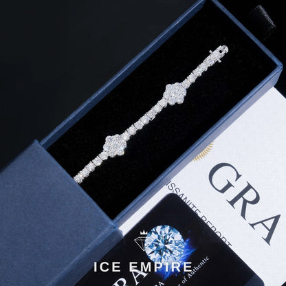 Iced Out 925 Silver Moissanite Tennis Chain