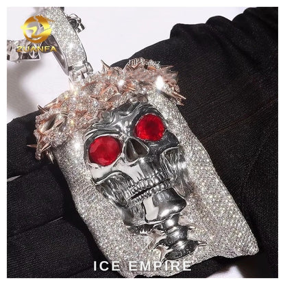 Iced Out 925 Silver Moissanite Pendant