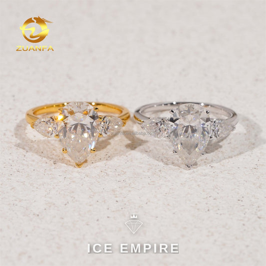 Iced Out 14K Gold Lab Grown Diamond Ring